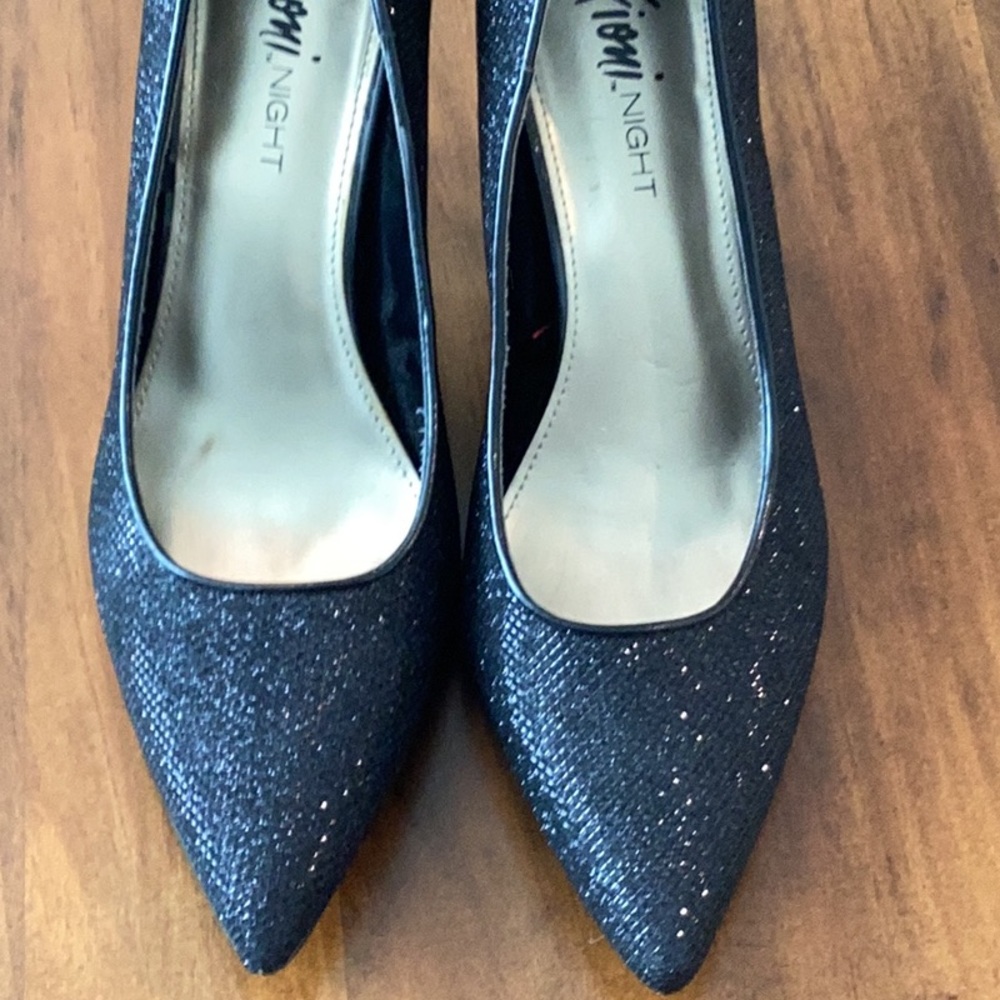 Holiday, Black bling pumps. Worn once size 8.5
